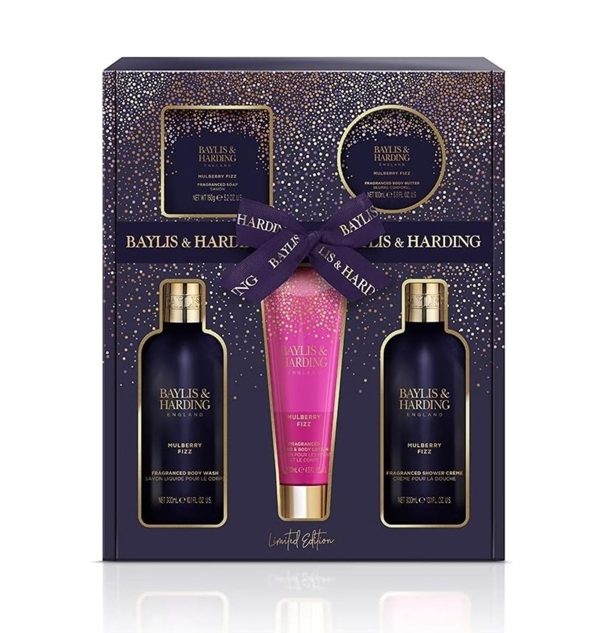 Bath & Body Set-Baylis & Harding-Limited Edition Mulberry Fizz Gift Set-U