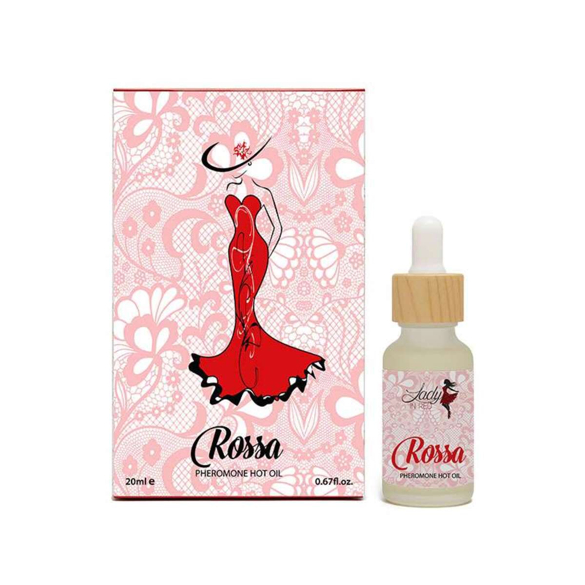 Body Oil-Lady In Red-Rossa Pheromone Hot Oil-F-20ML