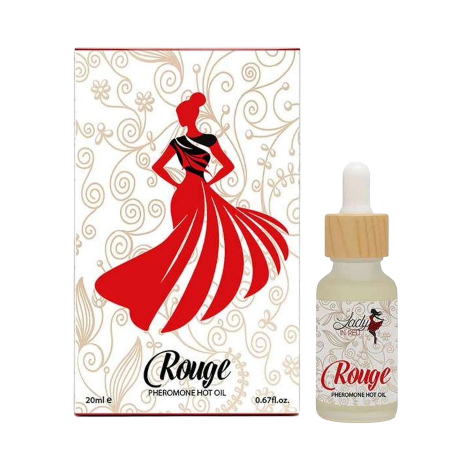 Body Oil-Lady In Red-Rouge Pheromone Hot Oil-F-20ML