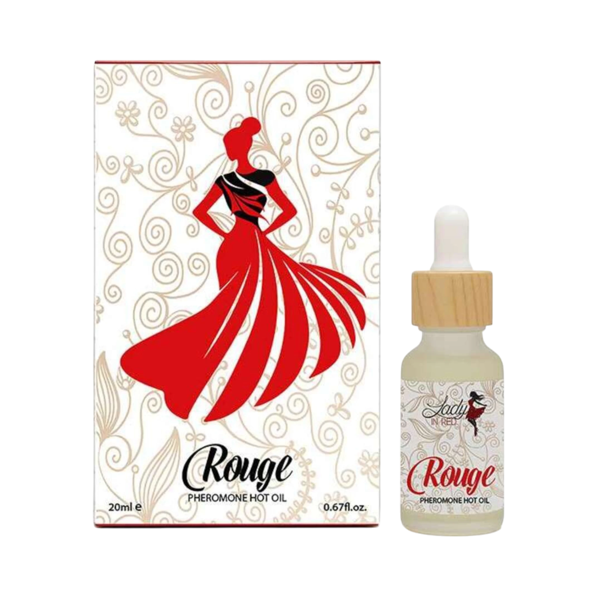 Body Oil-Lady In Red-Rouge Pheromone Hot Oil-F-20ML