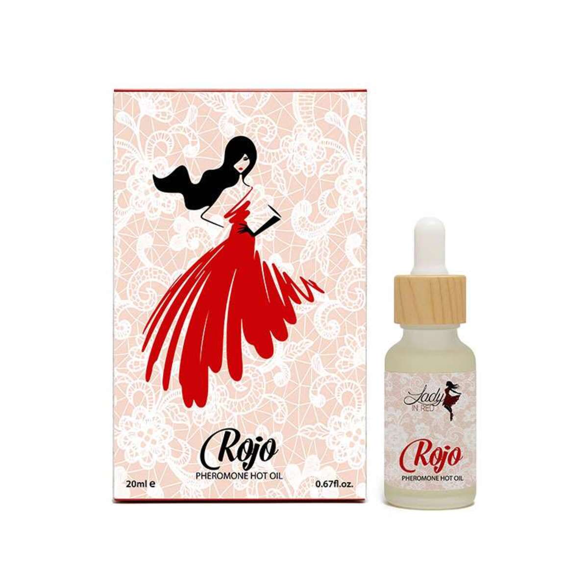 Body Oil-Lady In Red-Rojo Pheromone Hot Oil-F-20ML