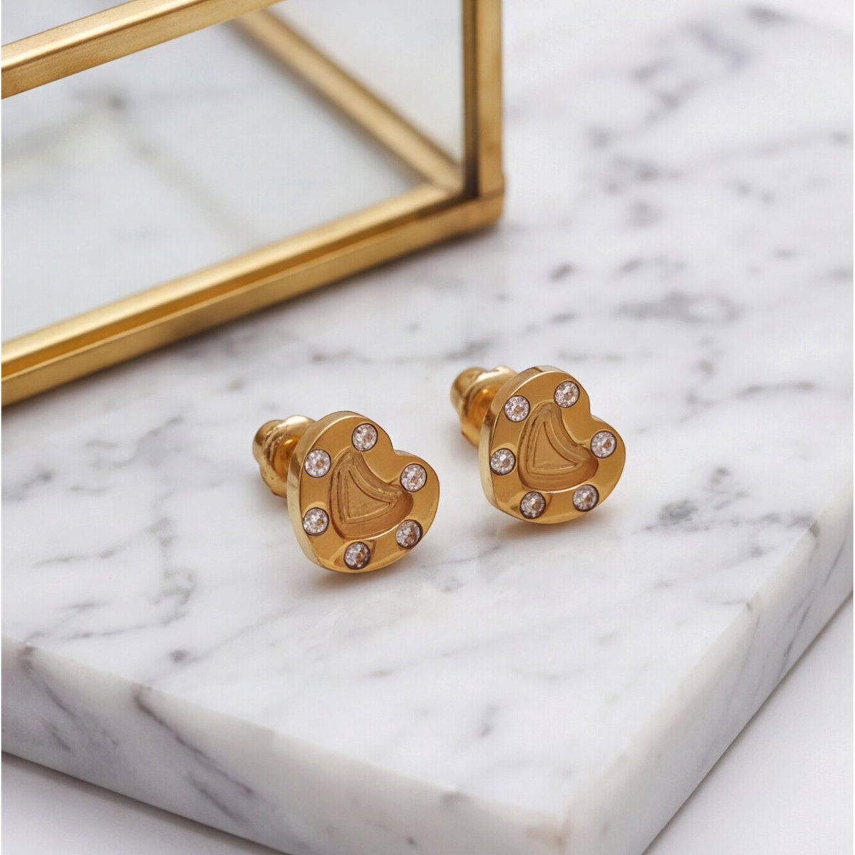 18K Gold Plated Heart Earring 101