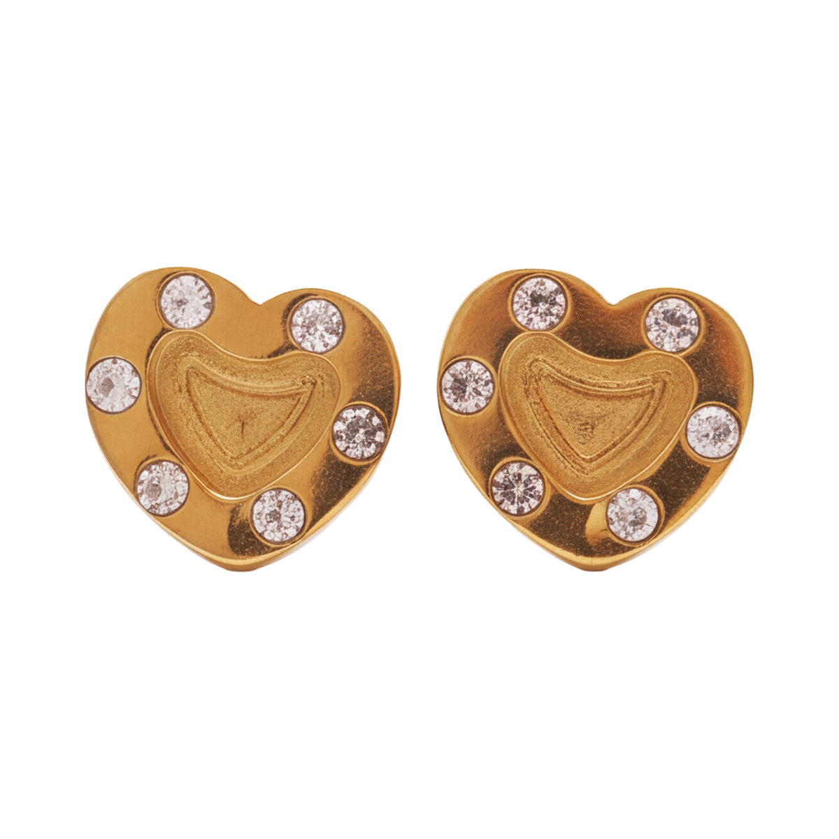18K Gold Plated Heart Earring 101