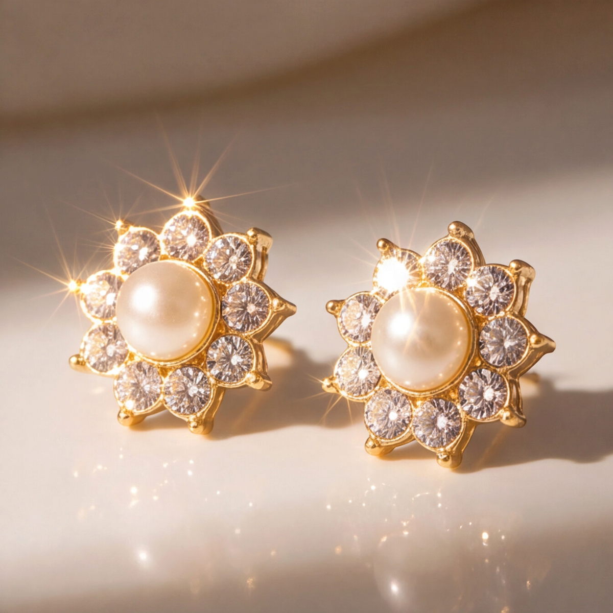 18K Gold Plated Pearl Earring 102