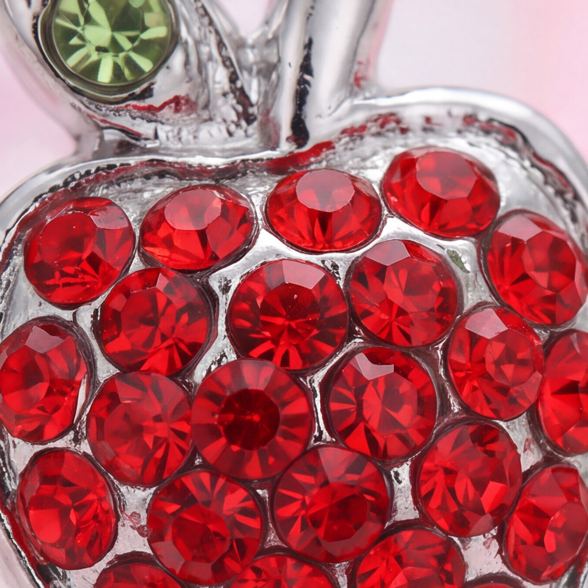 Sterling Silver Red Apple Earring 103