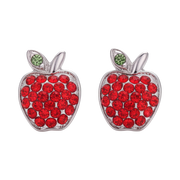 Sterling Silver Red Apple Earring 103
