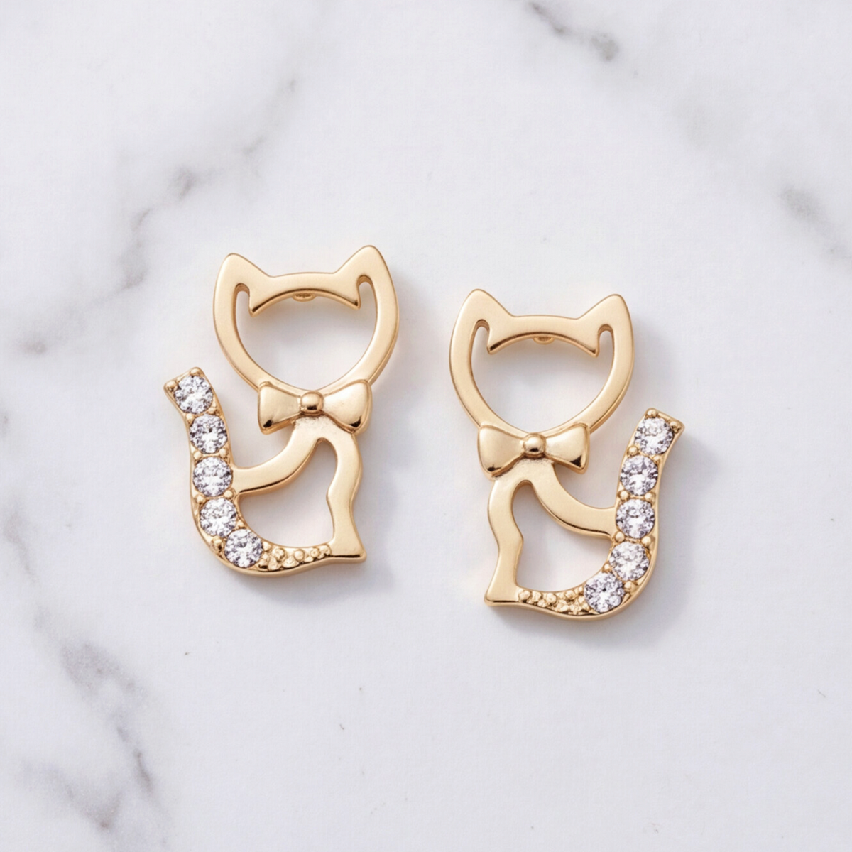 18K Gold Plated Cat Earring 104