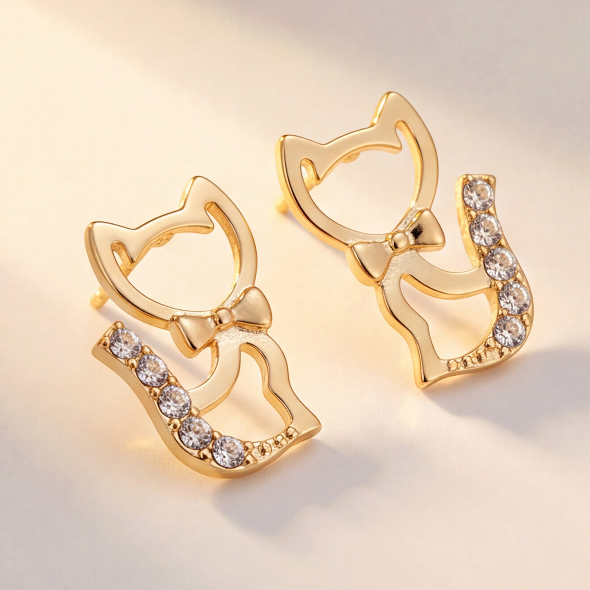 18K Gold Plated Cat Earring 104