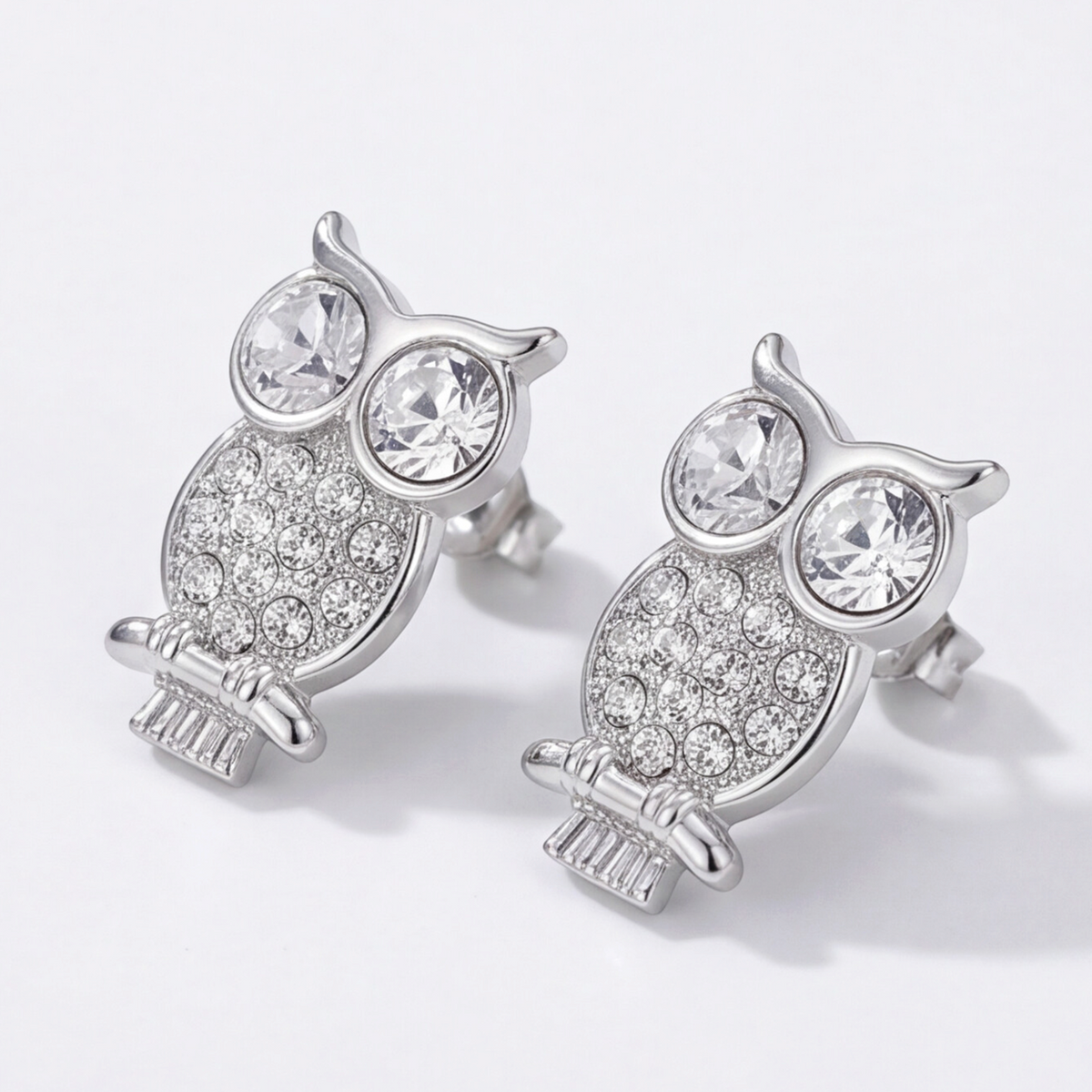 Sterling Silver Owl Earring 108