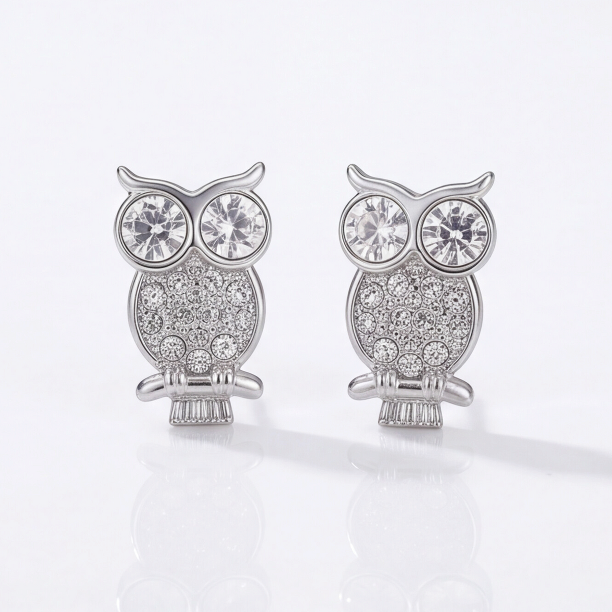 Sterling Silver Owl Earring 108