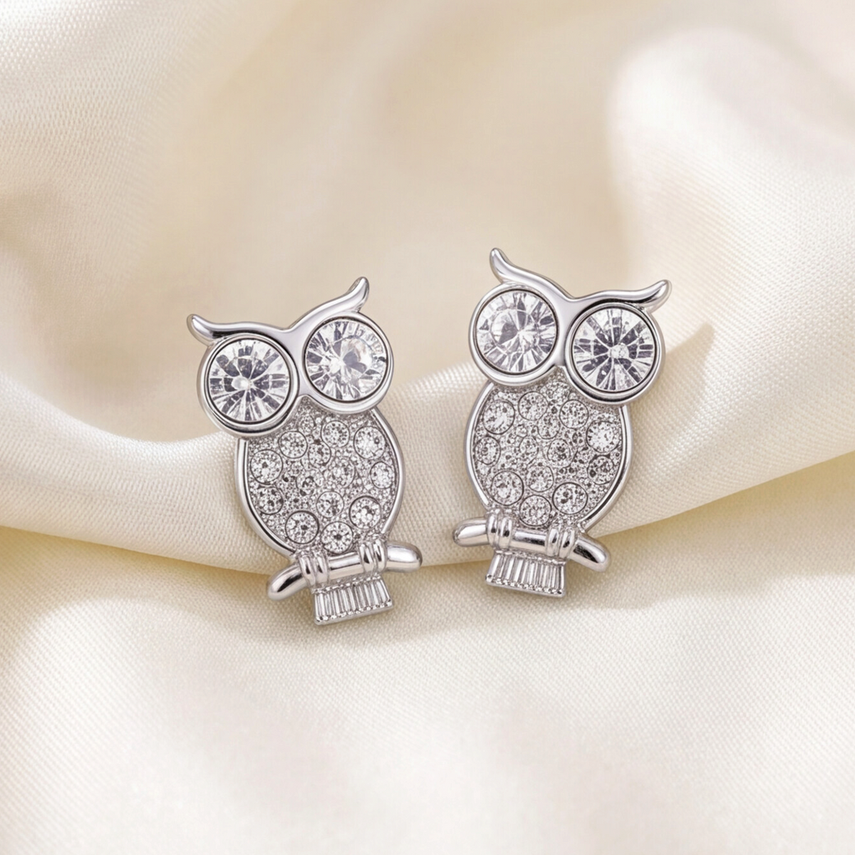 Sterling Silver Owl Earring 108