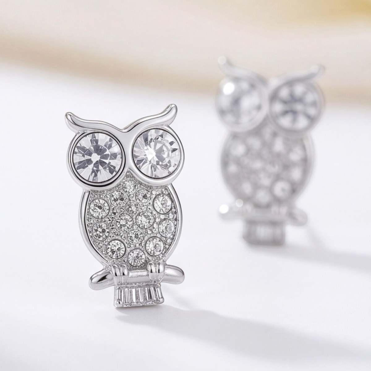Sterling Silver Owl Earring 108