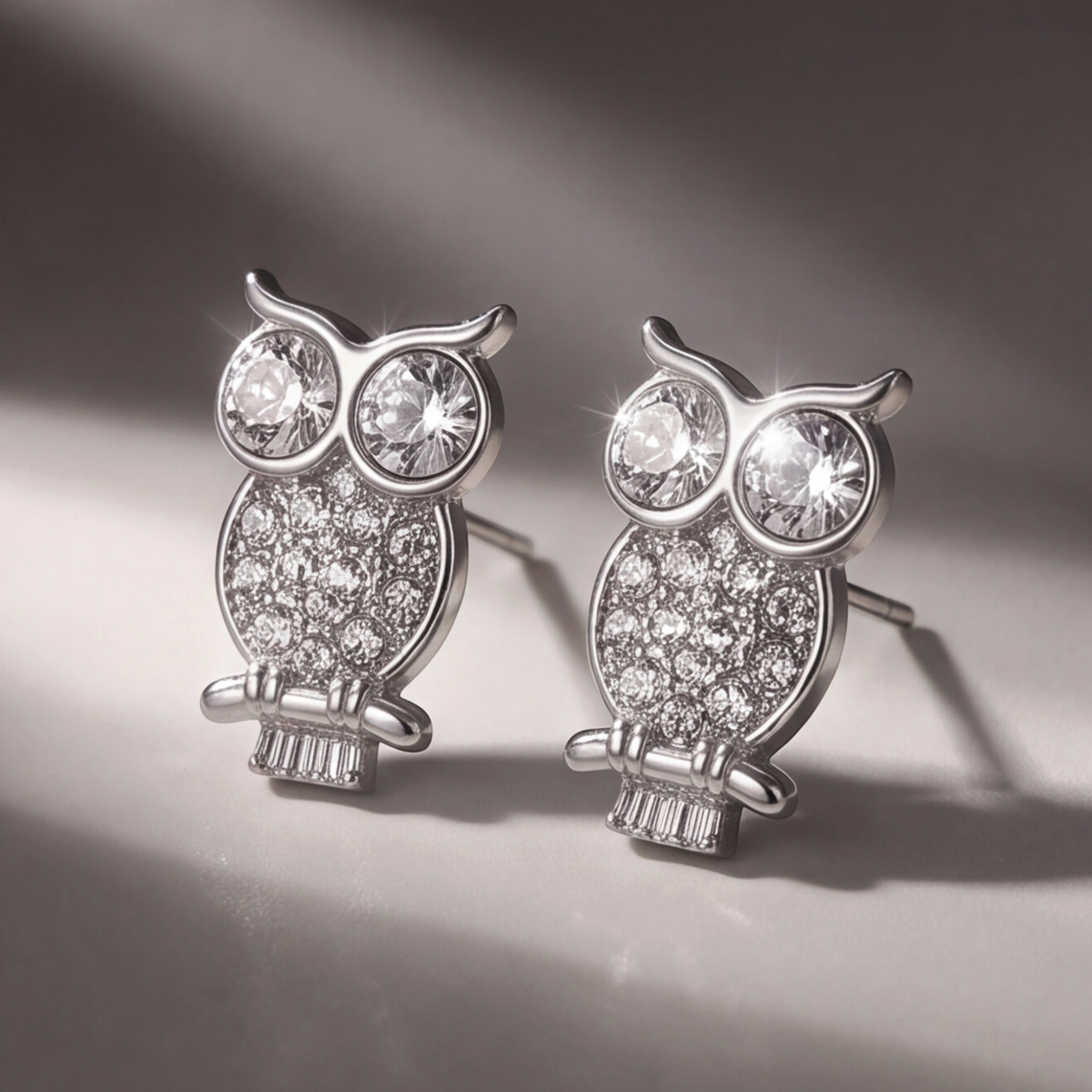 Sterling Silver Owl Earring 108