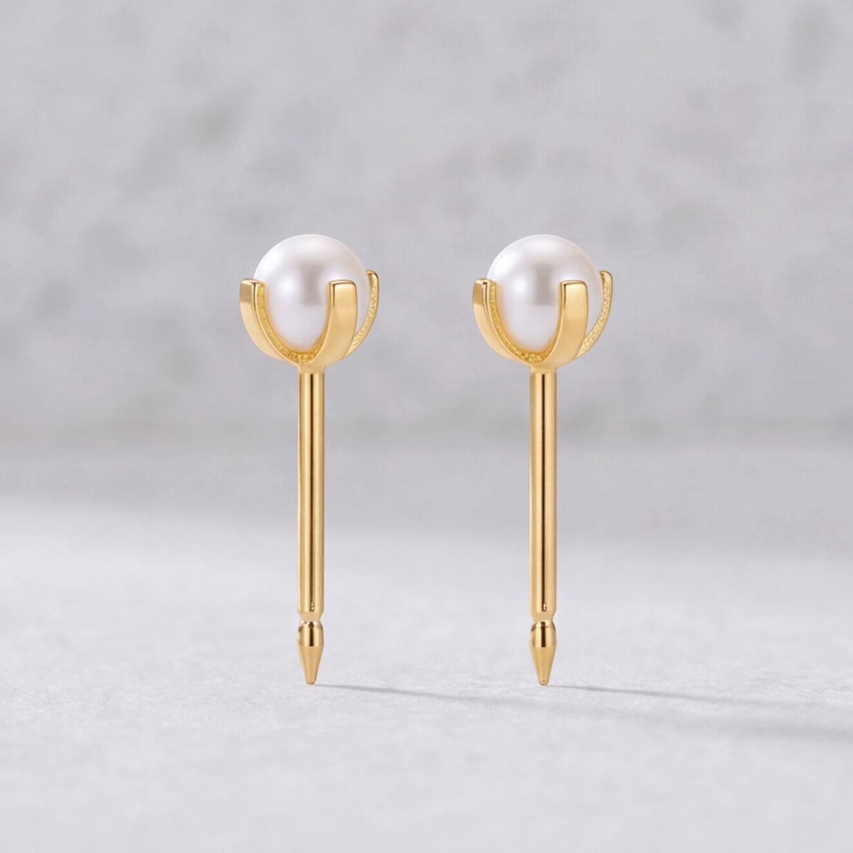 18K Gold Plated Small Diamond Earring 109