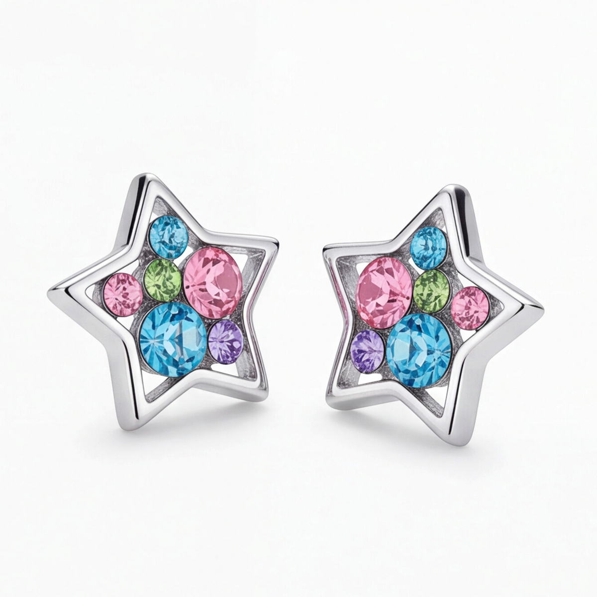 Sterling Silver Star Earring 111