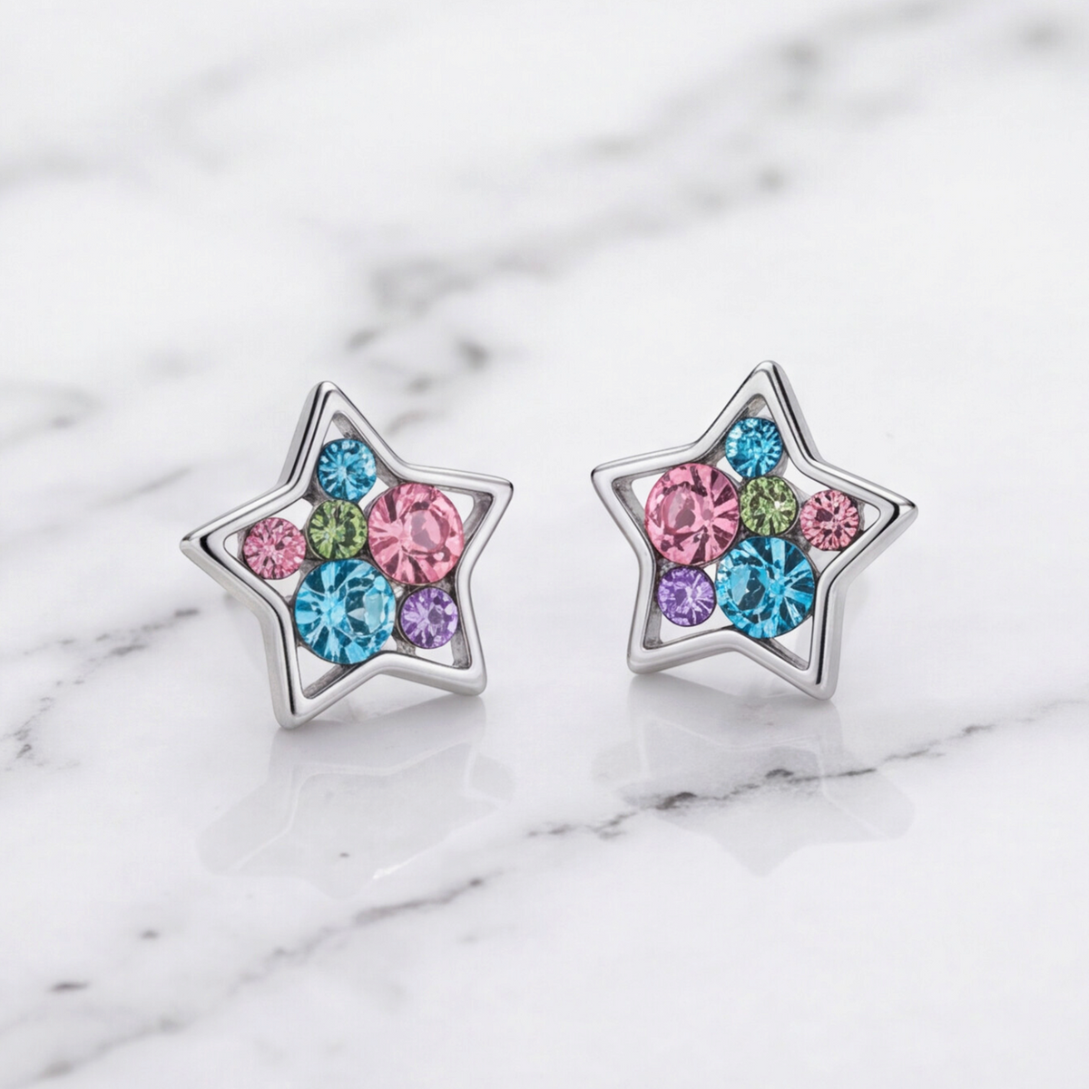 Sterling Silver Star Earring 111