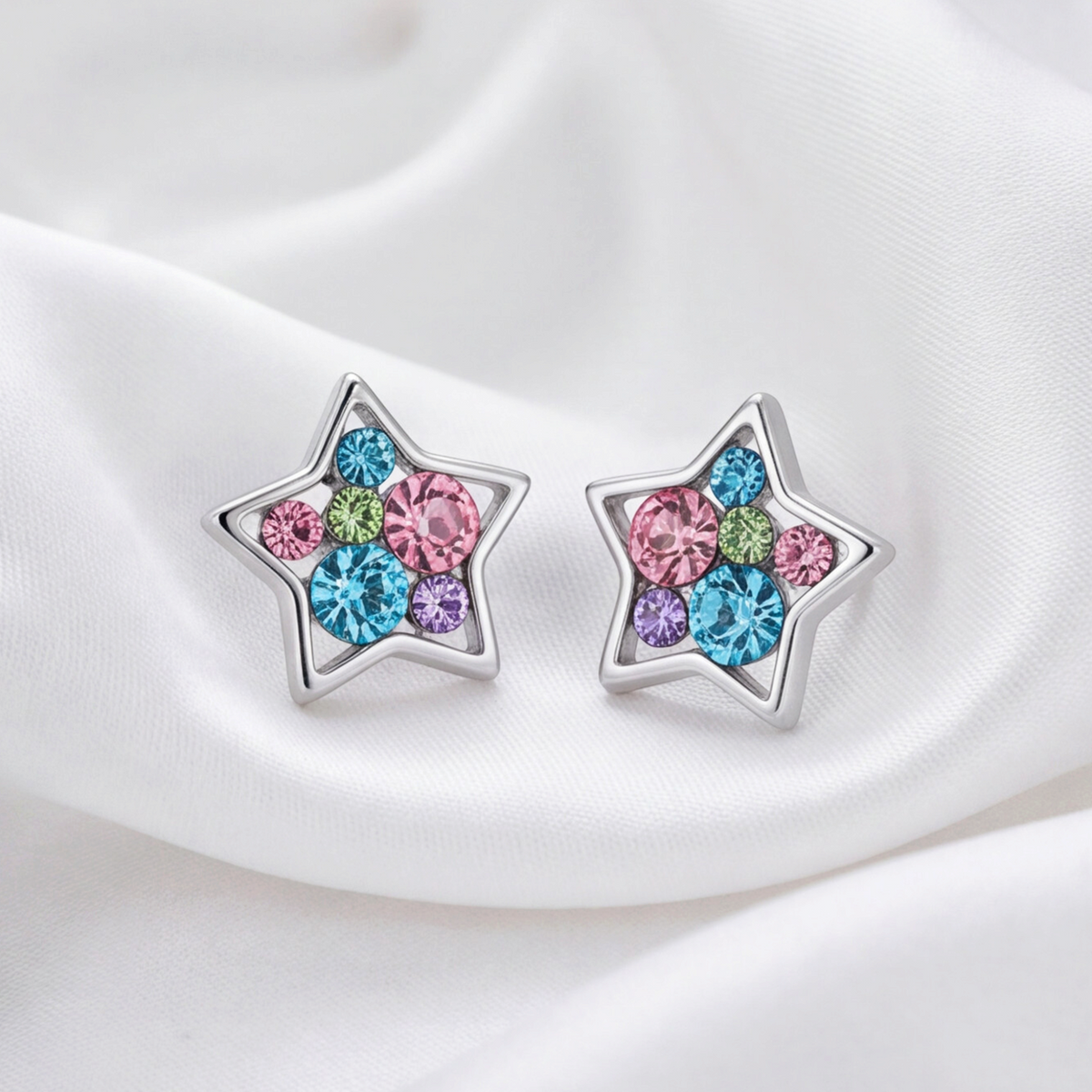 Sterling Silver Star Earring 111