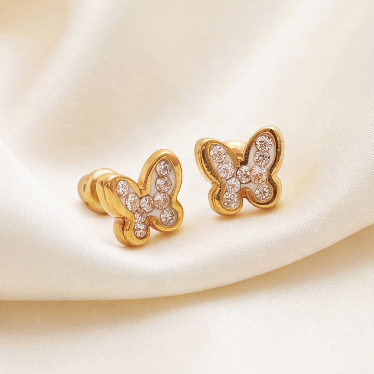 18K Gold Plated Butterfly Earring 114