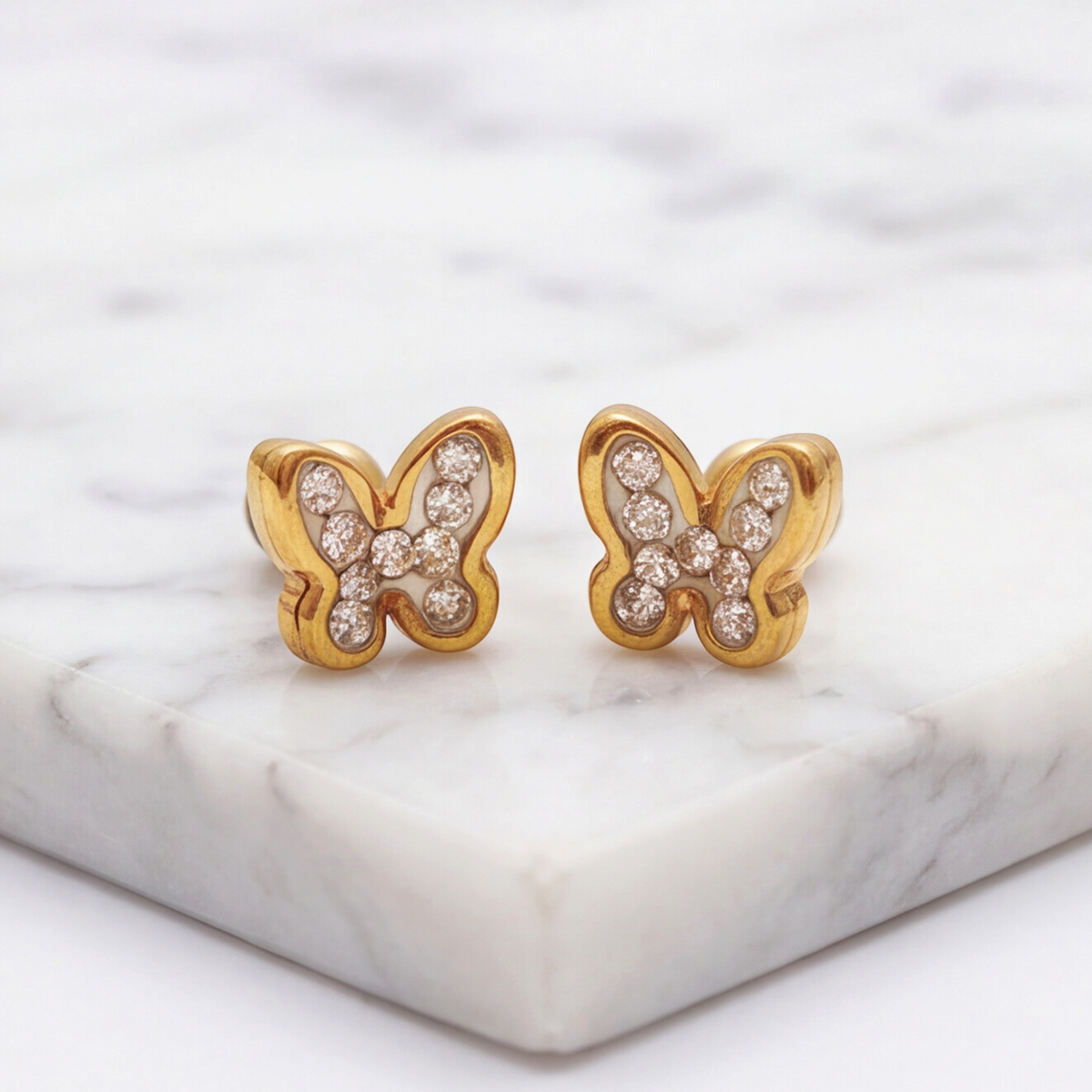 18K Gold Plated Butterfly Earring 114