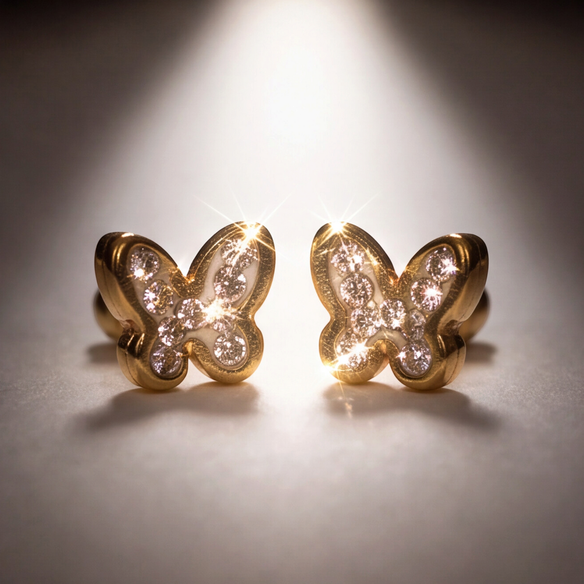 18K Gold Plated Butterfly Earring 114