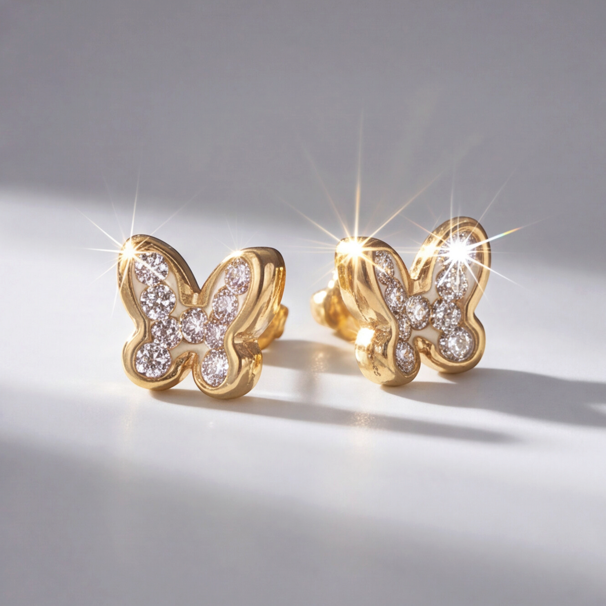18K Gold Plated Butterfly Earring 114