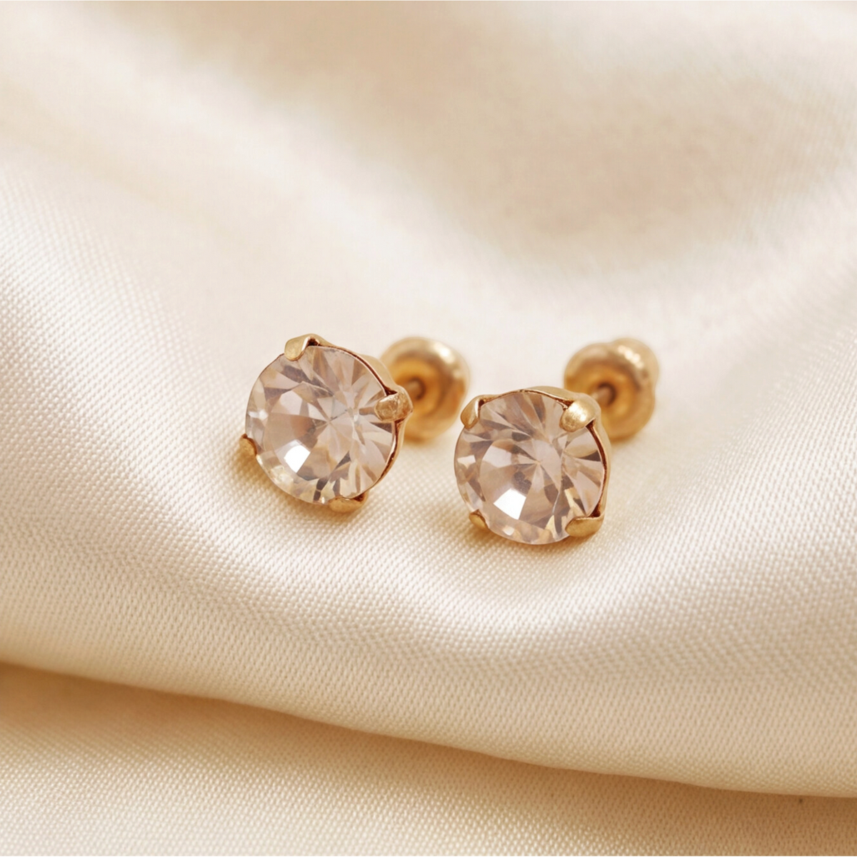 18K Gold Plated Diamond Ring Earring 117