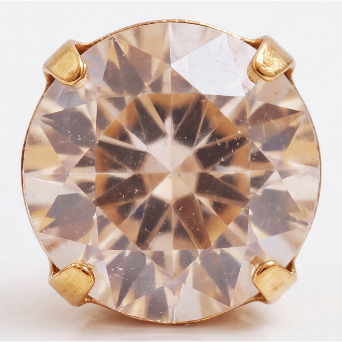 18K Gold Plated Diamond Ring Earring 117