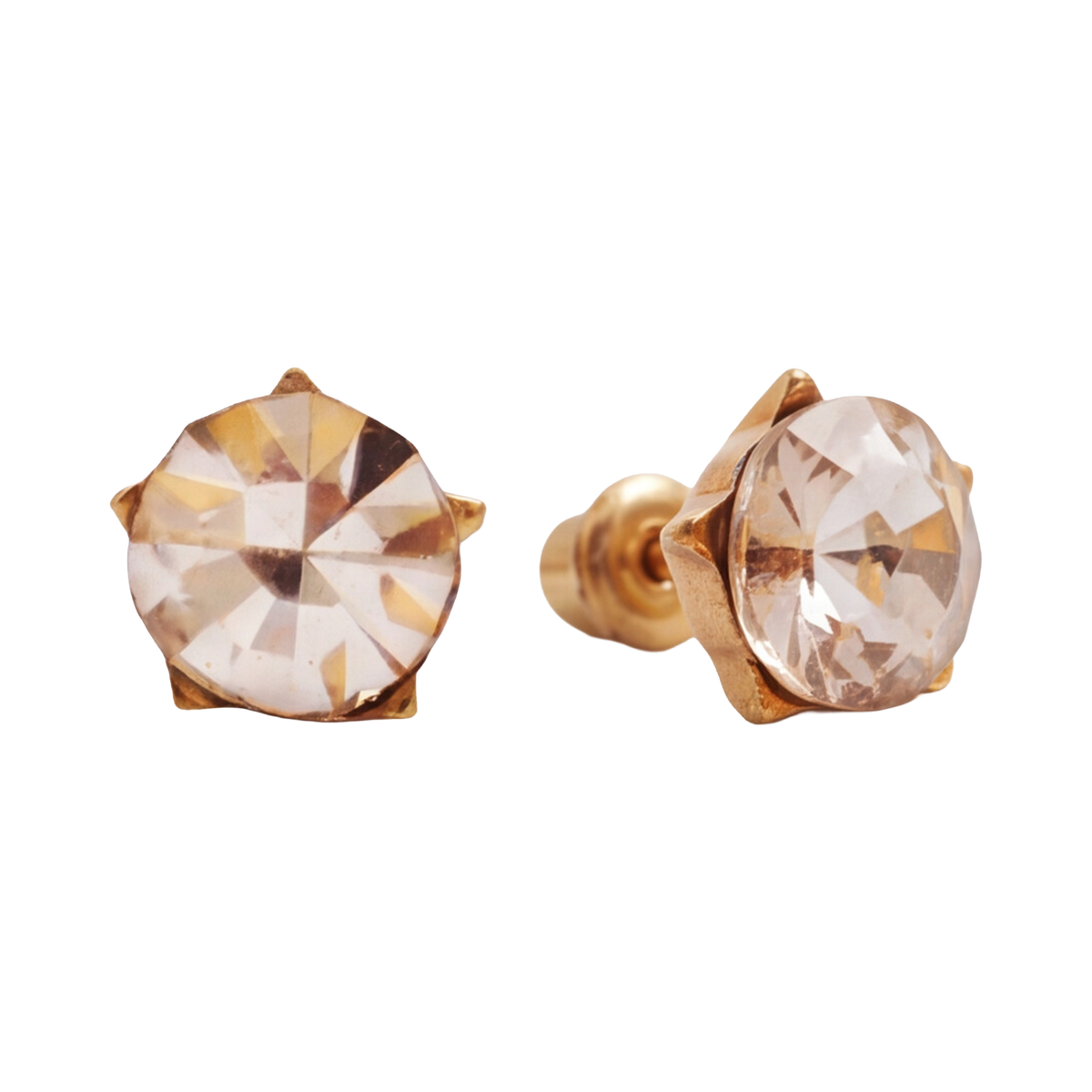 18K Gold Plated Diamond Ring Earring 117