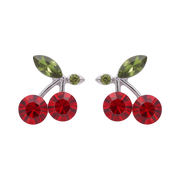 Sterling Silver Red Cherry Earring 119