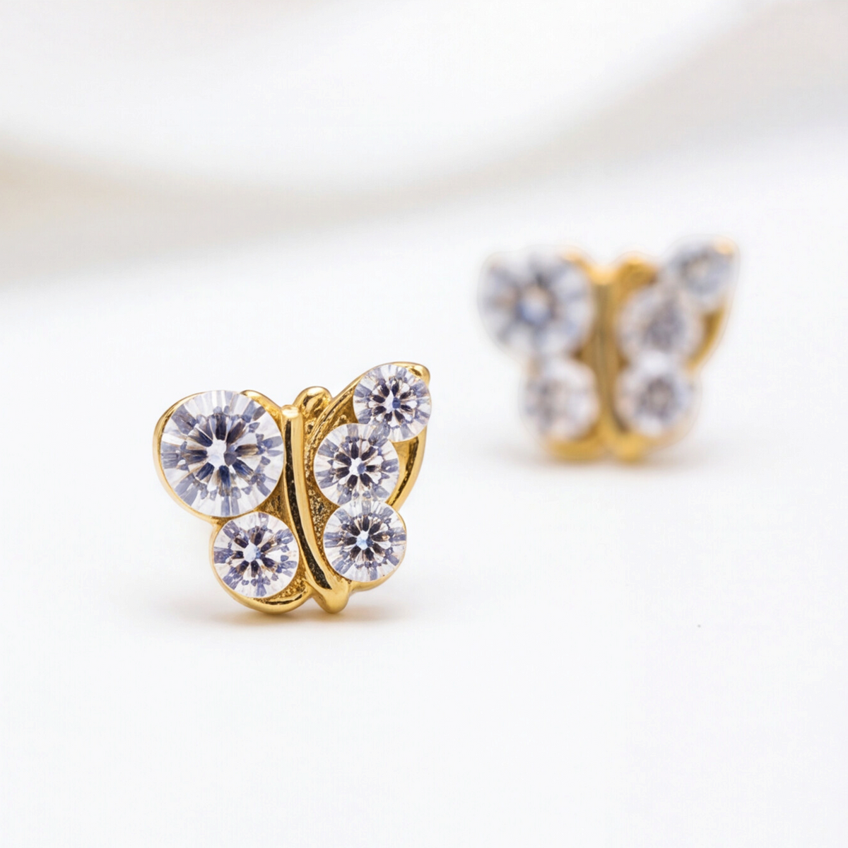 18K Gold Plated Butterfly Earring 123