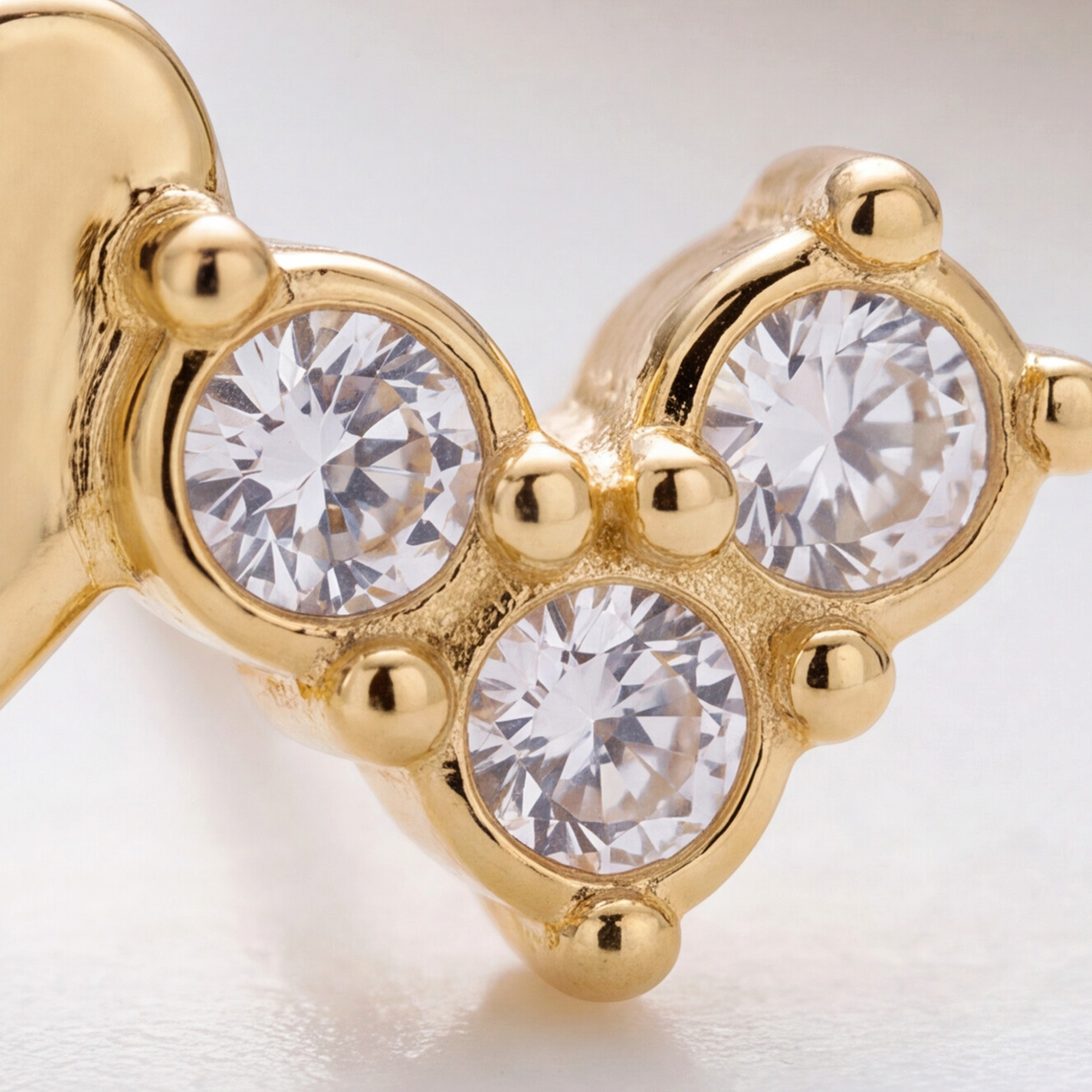 18K Gold Plated Double Heart Earring 128