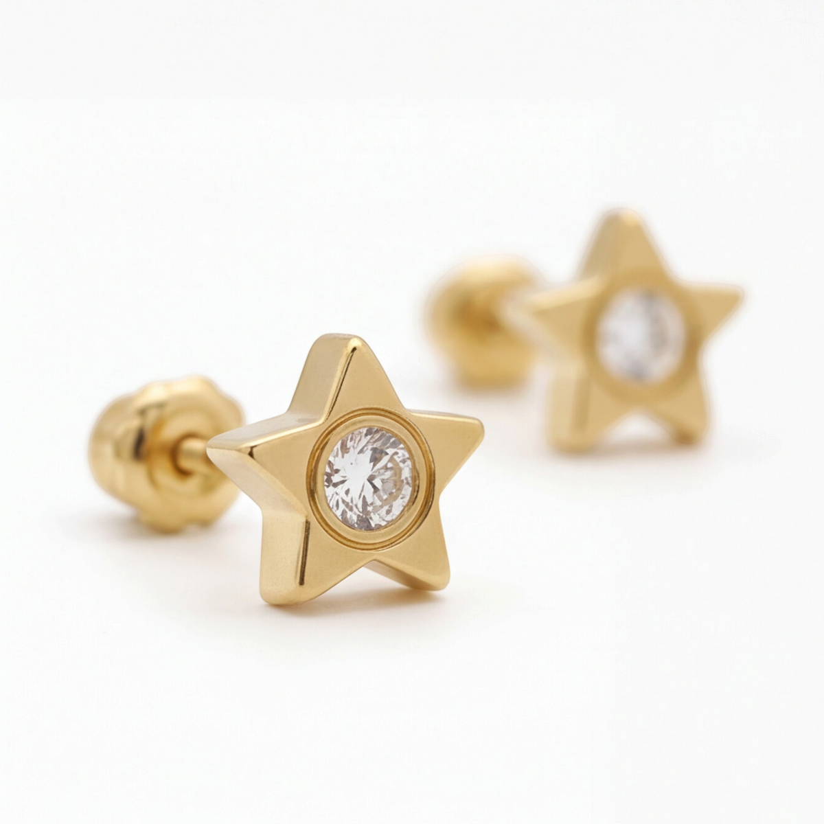 18K Gold Plated Flower Star Earring 129
