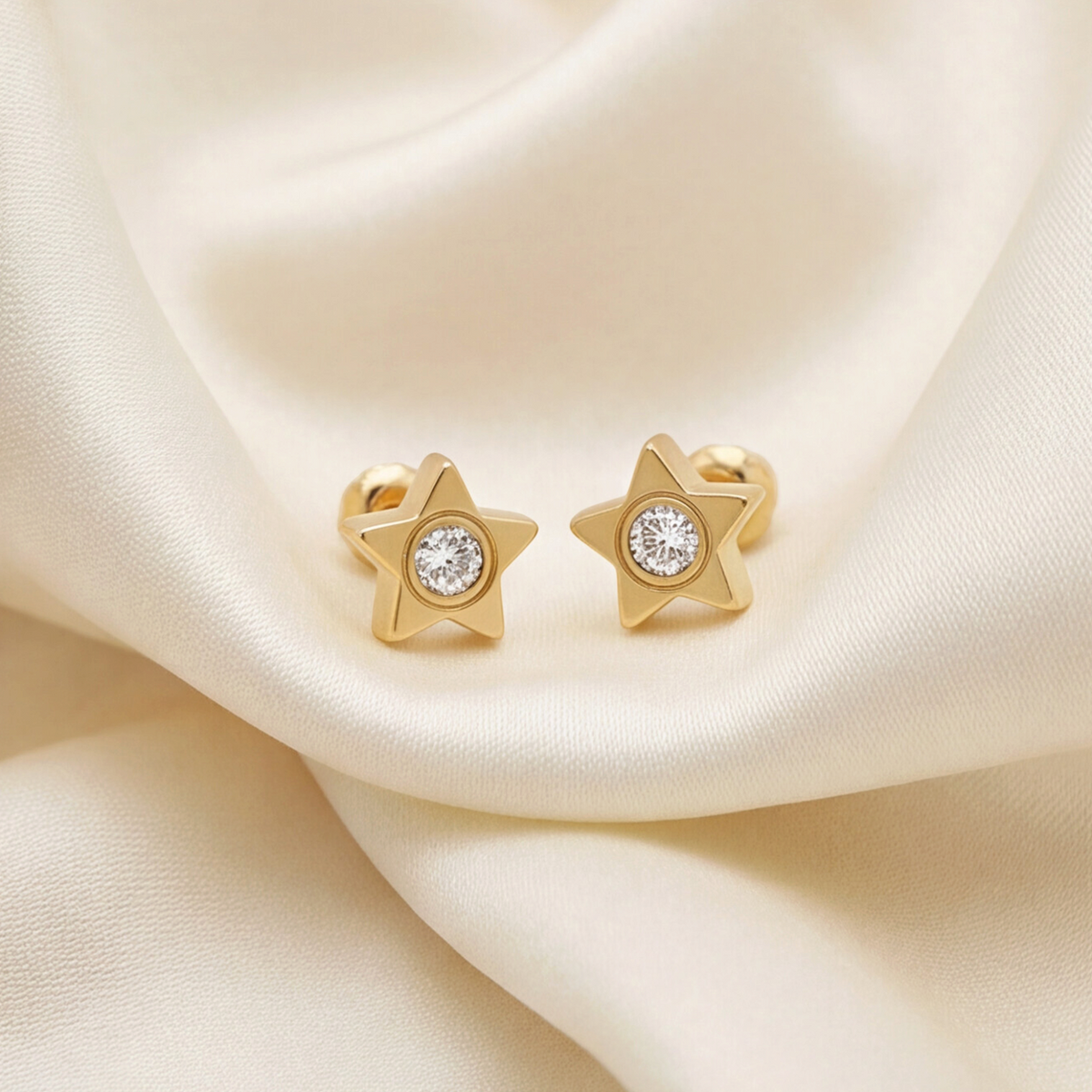 18K Gold Plated Flower Star Earring 129