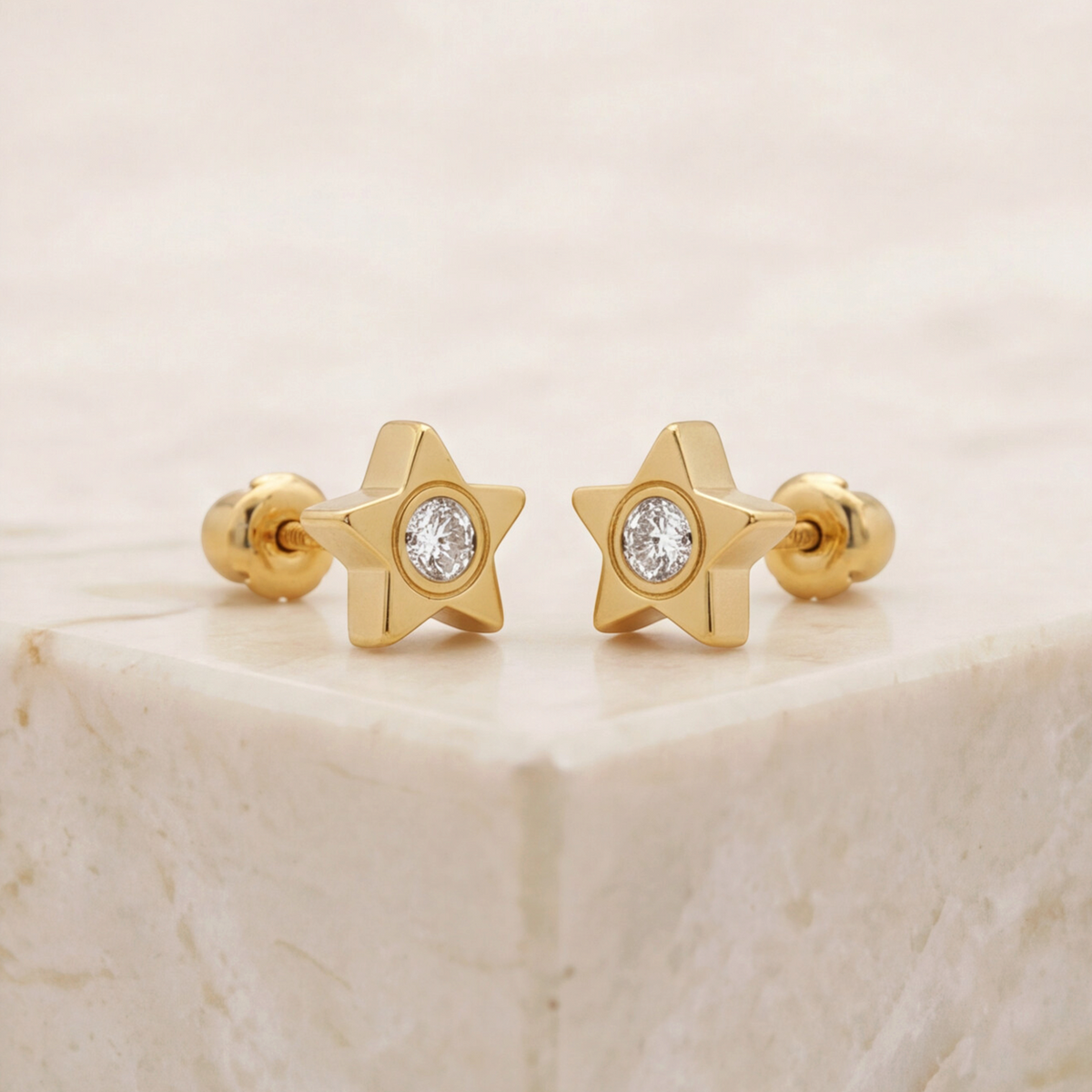 18K Gold Plated Flower Star Earring 129