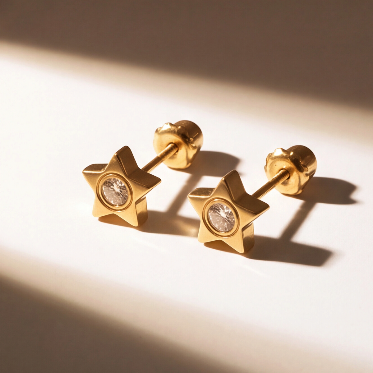 18K Gold Plated Flower Star Earring 129