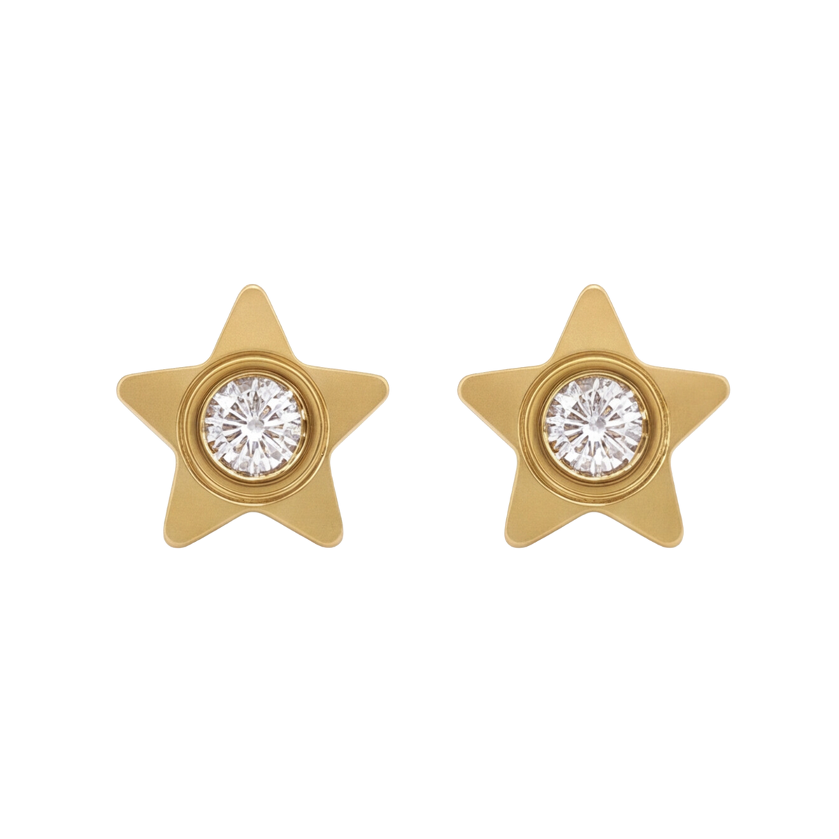 18K Gold Plated Flower Star Earring 129
