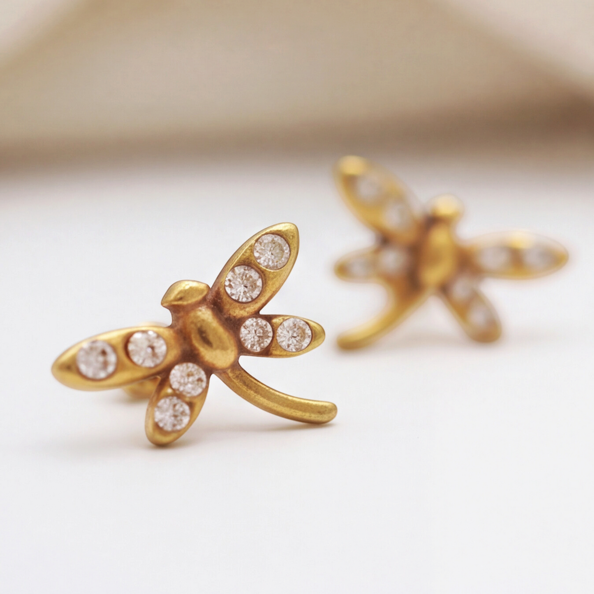 18K Gold Plated Flying Bird Earring 130