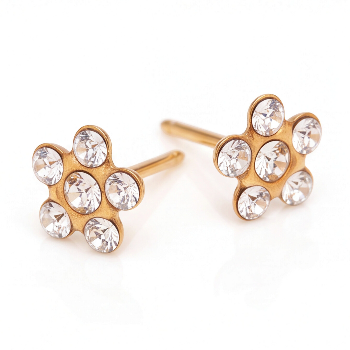 18K Gold Plated Flower Earring 132
