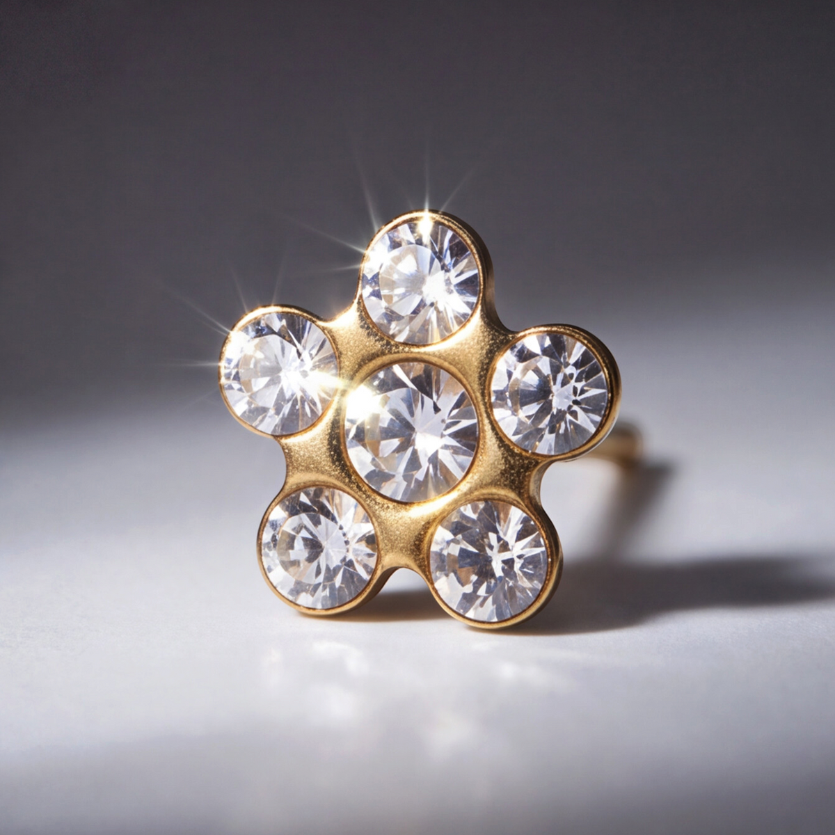 18K Gold Plated Flower Earring 132