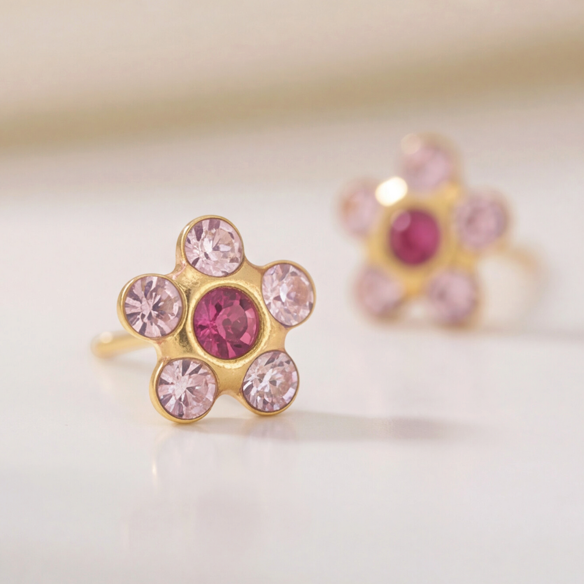 18K Gold Plated Flower Earring 133
