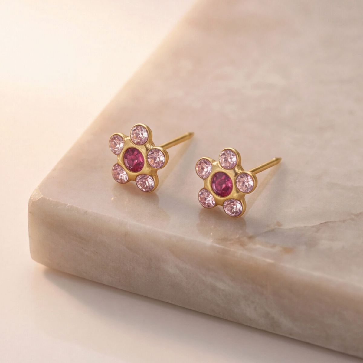 18K Gold Plated Flower Earring 133