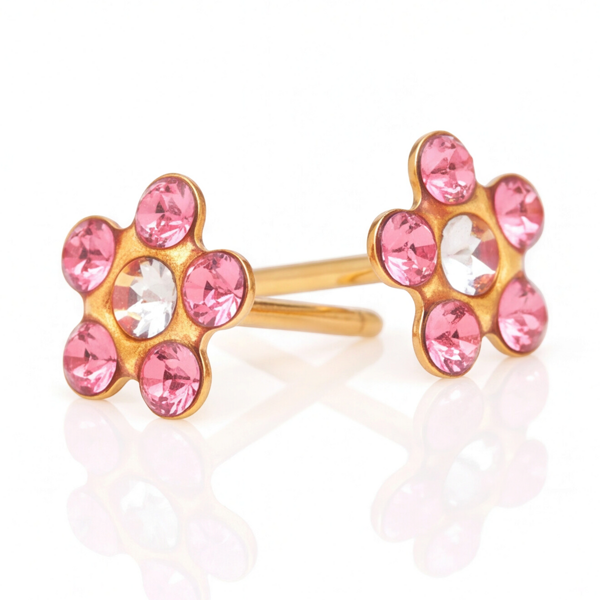 18K Gold Plated Flower Earring 135