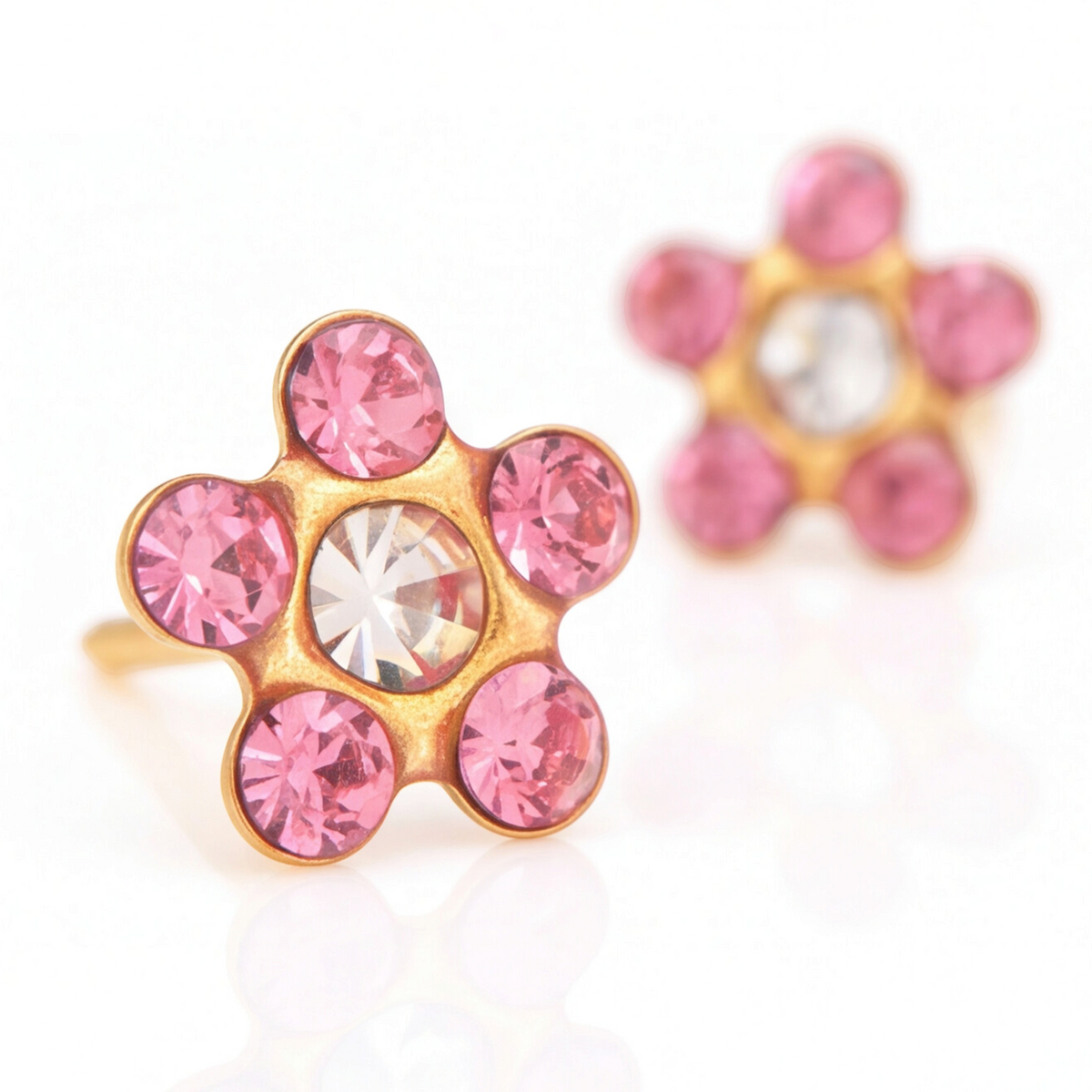 18K Gold Plated Flower Earring 135