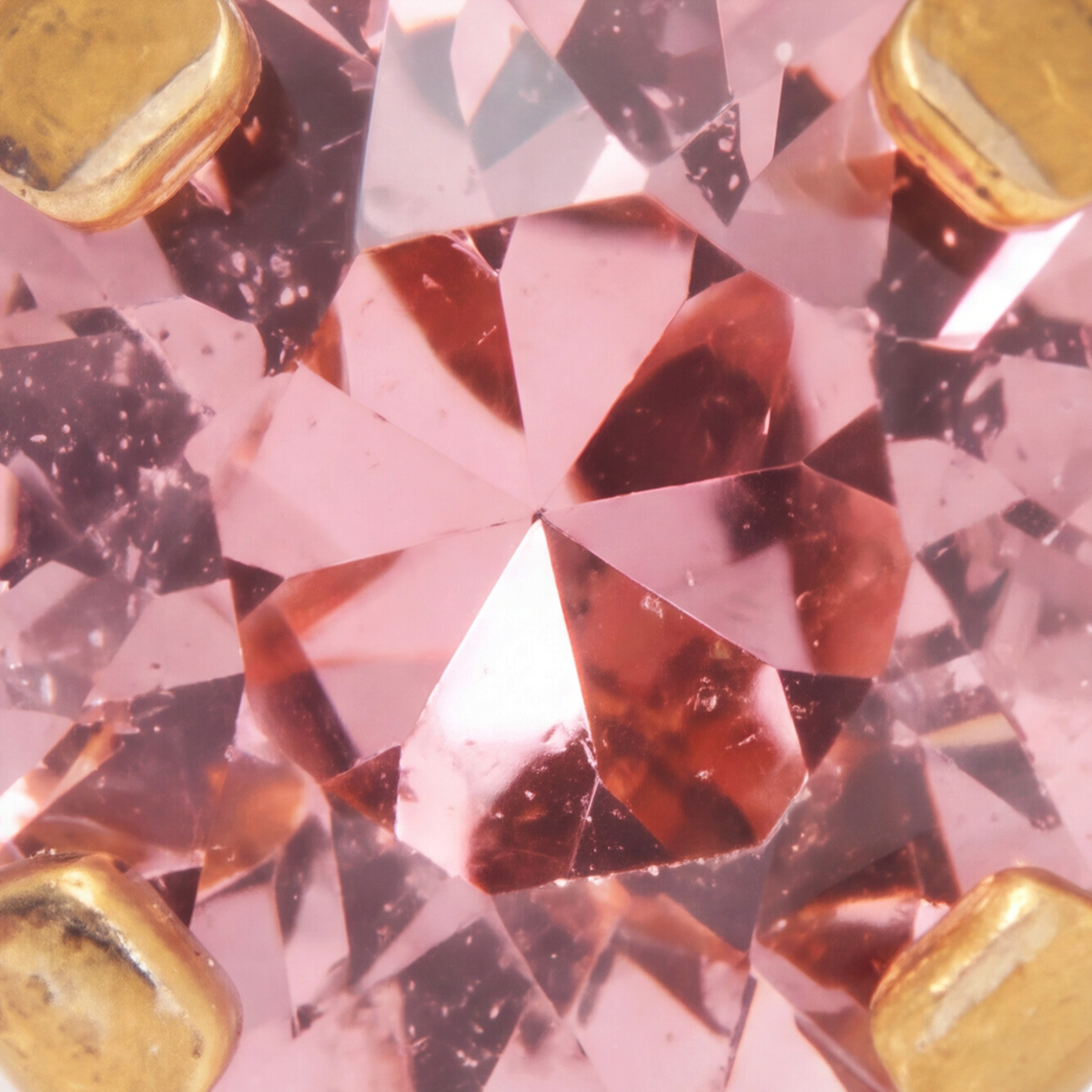18K Gold Plated Pink Diamond Earring 137