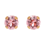 18K Gold Plated Pink Diamond Earring 137