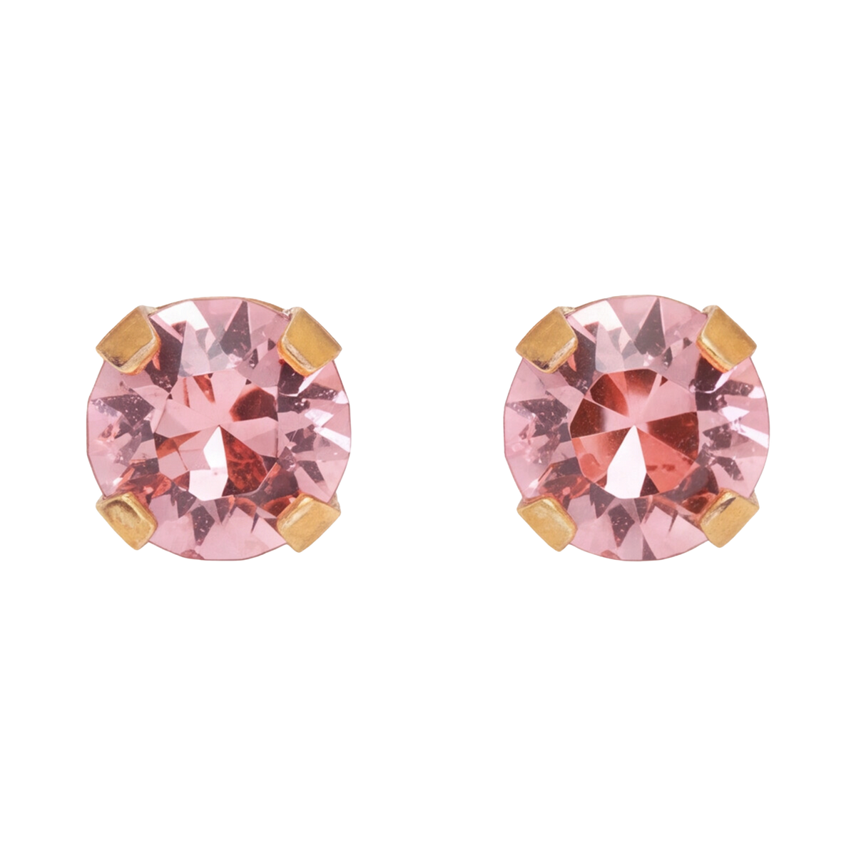 18K Gold Plated Pink Diamond Earring 137