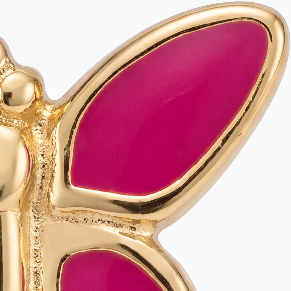 18K Gold Plated Pink Butterfly Earring 138