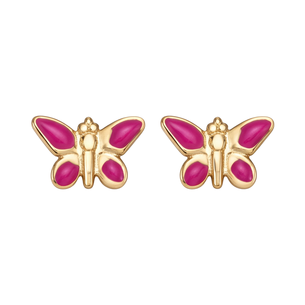 18K Gold Plated Pink Butterfly Earring 138