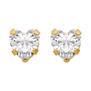 18K Gold Plated Big Heart Diamond Earring 140
