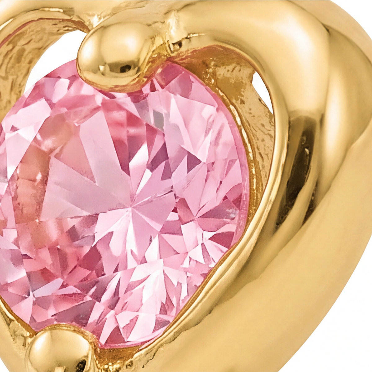 18K Gold Plated Heart Diamond Earring 141